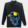 Long Sleeve Silk Touch Polo with Pocket Thumbnail